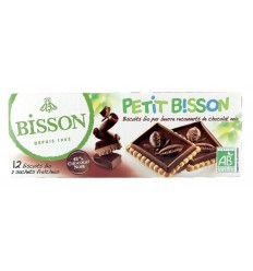 Bisson Theebiscuit pure chocolade 150 gram | Superfoodstore.nl