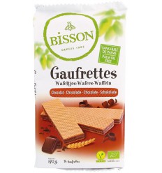 Bisson Wafels chocolade 190 gram | Superfoodstore.nl