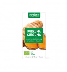 Purasana Curcuma vegan 120 vcaps | Superfoodstore.nl