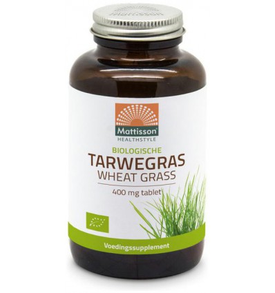 Tarwegras Mattisson biologisch wheatgrass raw 400 mg biologisch 350 tabletten kopen