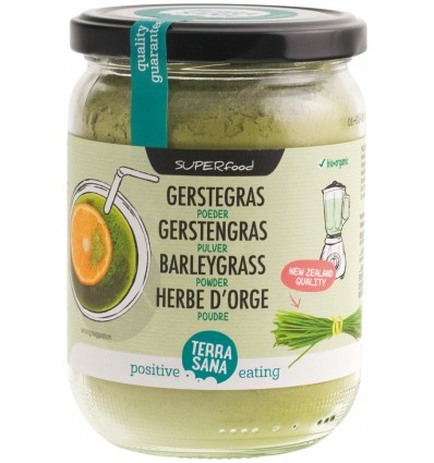 Gerstegras Terrasana poeder in glas biologisch 130 gram kopen