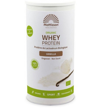 Wei eiwit Mattisson Wei whey proteine vanille 80% 450 gram kopen