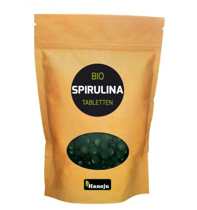 Spirulina Hanoju 400 mg paper bag biologisch 1250 stuks kopen