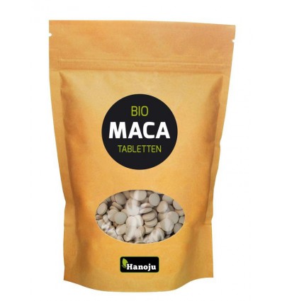 Maca Hanoju premium 500 mg paper bag biologisch 1000 tabletten kopen