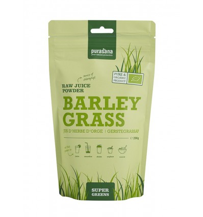 Gerstegras Purasana barley grass sappoeder 200 gram kopen