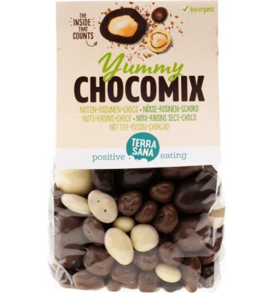 Rozijnen en krenten Terrasana Yummy chocomix noten rozijnen choco biologisch 200 gram kopen
