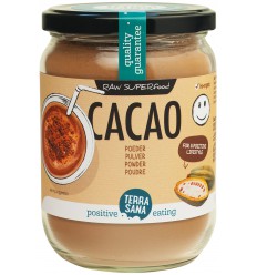 Cacao Terrasana Raw cacao antioxidant poeder in glas 160 gram