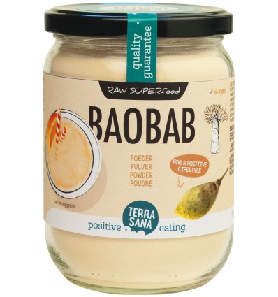 Baobab Terrasana Raw poeder in glas 190 gram kopen