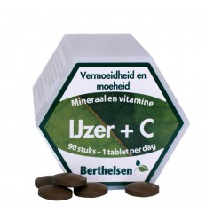 Berthelsen IJzer + vitamine C 90 tabletten | Superfoodstore.nl