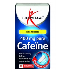 Lucovitaal Pure cafeine 30 tabletten | Superfoodstore.nl
