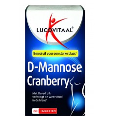 Lucovitaal D-mannose cranberry 60 tabletten | Superfoodstore.nl