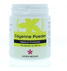 Liever Gezond Cayenne powder 100 capsules