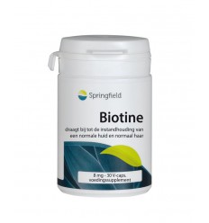 Vitamine B Springfield Biotine (vitamine B8) 8 mg 30 vcaps kopen