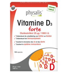 Physalis Vitamine D3 forte 100 capsules | Superfoodstore.nl