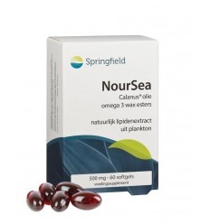 Vetzuren Springfield NourSea calanusolie omega 3 wax esters 60