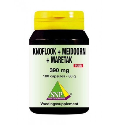 Knoflook SNP -meidoorn-maretak 390 mg puur 180 capsules kopen