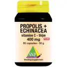 SNP Propolis+echinacea - thijm- vitamine C 400 mg puur 60 capsules