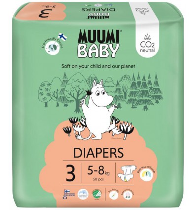 Luiers & Broekjes Muumi Baby Eco luiers maat 3 midi 5-8 kg 50 stuks kopen