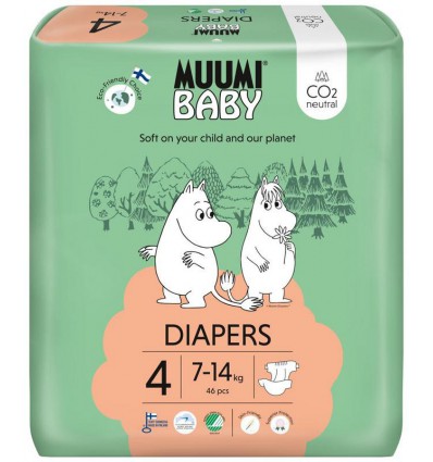 Luiers & Broekjes Muumi Baby Eco luiers maat 4 maxi 7-14 kg 46 stuks kopen