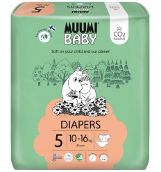 Muumi Baby Eco luiers maat 5 maxi+ 10-16 kg 44 stuks