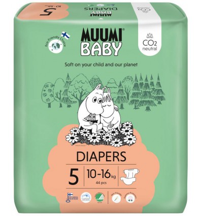 Luiers & Broekjes Muumi Baby Eco luiers maat 5 maxi+ 10-16 kg 44 stuks kopen