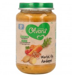 Olvarit Wortel kip aardappel 8M01 200 gram | Superfoodstore.nl