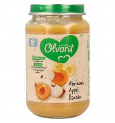 Olvarit Abrikoos appel banaan 8M59 200 gram | Superfoodstore.nl