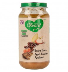 Olvarit Bruine bonen appel rundvlees aardappel 15M06 250 gram