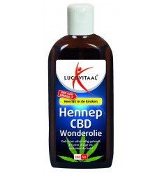 Lucovitaal Hennep CBD huidwonder olie 200 ml | Superfoodstore.nl