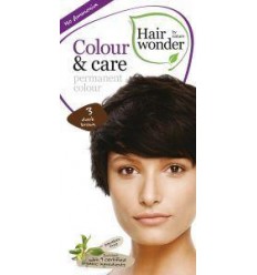 Hairwonder Colour & Care 3 dark brown 100 ml | Superfoodstore.nl