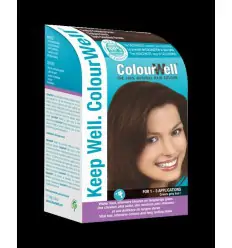 Binnenwaarts rechtop Booth Colourwell 100% natuurlijke haarkleur donker kastanje bruin