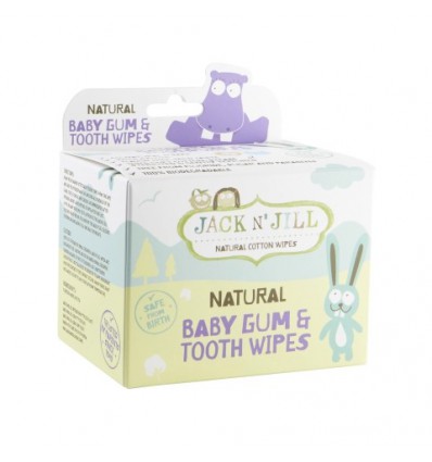 Jack n Jill Natural baby gum & tooth wipes 25 stuks
