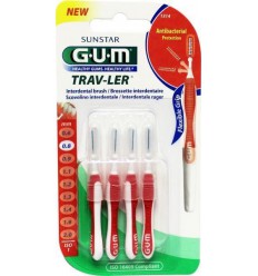 GUM Trav-ler rager 0.8 mm (rood) 4 stuks | Superfoodstore.nl