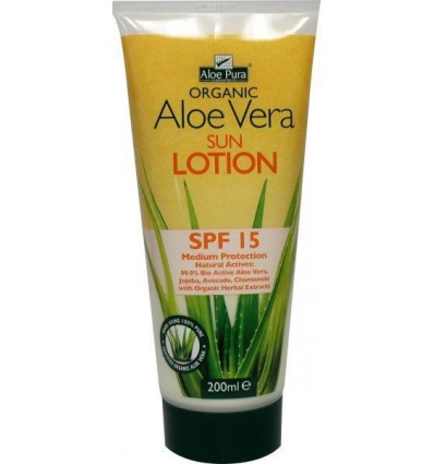 Optima Aloe pura sunprotect F15 aloe vera organic 200 ml