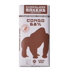 Chocolatemakers Gorilla bar 68% puur biologisch 85 gram
