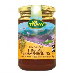 De Traay Tijm bloemen honing eko biologisch 350 gram