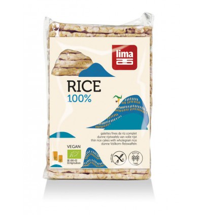 Lima Rijstwafels zout dun recht 130 gram