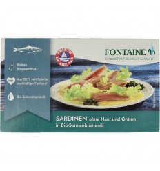 Fontaine Sardines zonder huid en graat 120 gram |