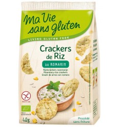 Ma Vie Sans Gluten Rijstcrackers rozemarijn glutenvrij biologisch 40 gram