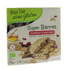 Ma Vie Sans Gluten Super repen sesam & cranberry 75 gram