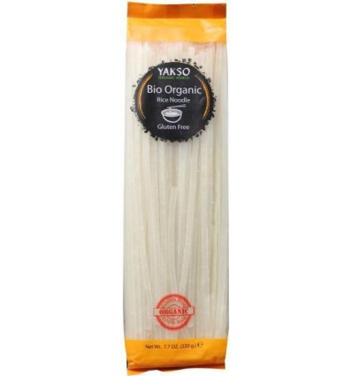 Yakso Rice noodle wit biologisch 220 gram
