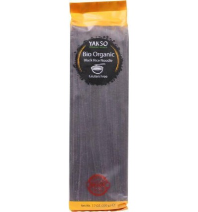 Oosterse specialiteiten Yakso Rice noodle zwart biologisch 220 gram kopen