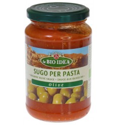 Bioidea Pastasaus olijven 340 gram | Superfoodstore.nl