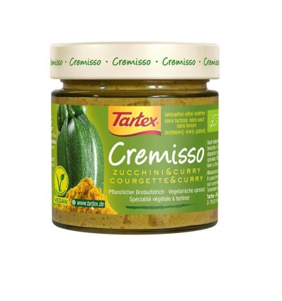 Sandwichspread Tartex Cremisso courgetty curry biologisch 180 gram kopen