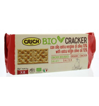Crackers Crich olijfolie met zout rood biologisch 250 gram kopen