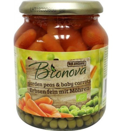 Natuurvoeding Bionova Doperwten met wortel bio 340 gram kopen