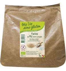 Ma Vie Sans Gluten Rijstmeel halfvolkoren - glutenvrij - biologisch 3 kg