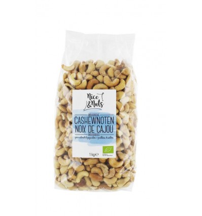 Cashewnoten Nice & Nuts geroosterd en gezouten biologisch 1 kg kopen