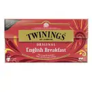 Twinings English breakfast envelop zwart 25 stuks