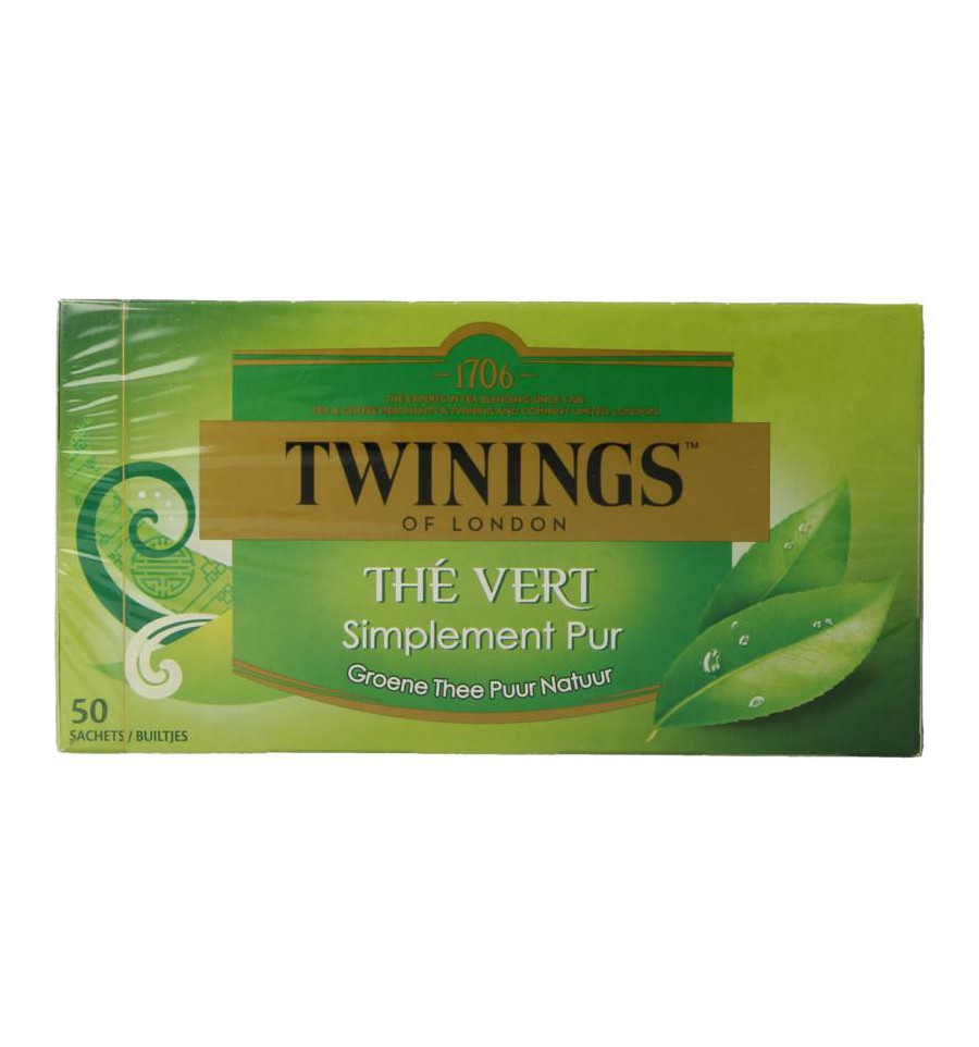 Aan boord amusement Wakker worden Twinings Pure green tea 50 zakjes kopen? Superfoodstore.nl